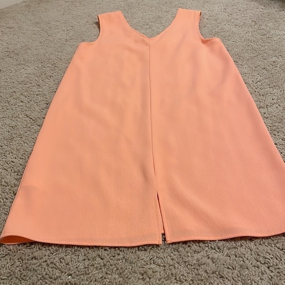Anthropologie Everly Sleeveless Shift Orange Sherbert Small Dress EUC Lined Zip - Picture 7 of 8